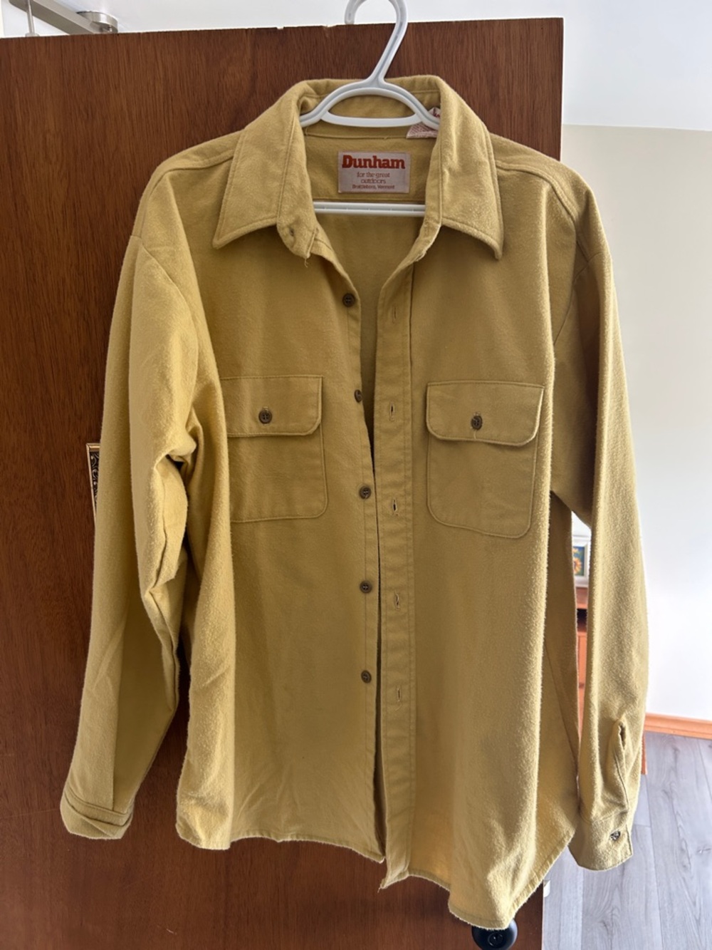Dunham Men's Mustard Button-Front Work Shirt Jacket